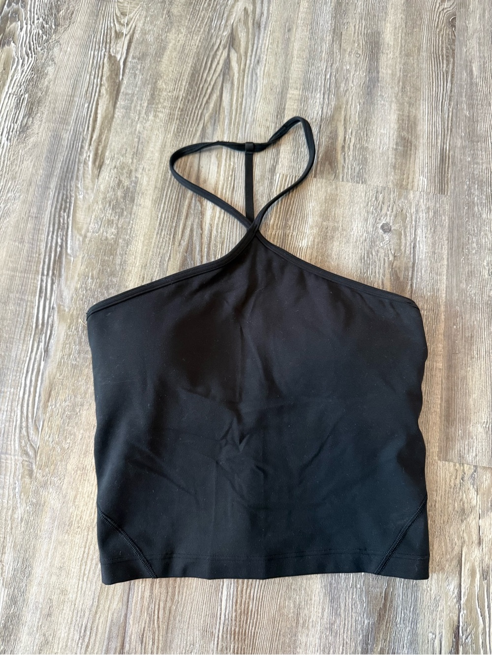 Lululemon Align T Strap Tank Top in Black Size 2 Athletic Crop With Built In Bra